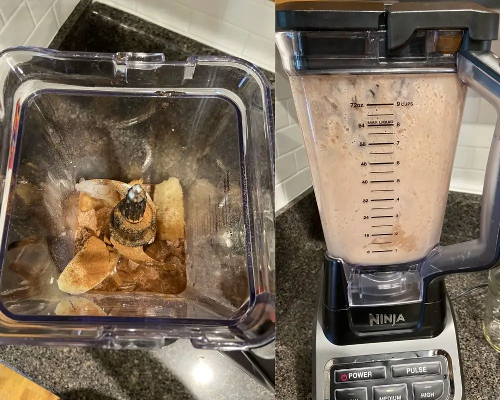 coffee smoothie in a blender