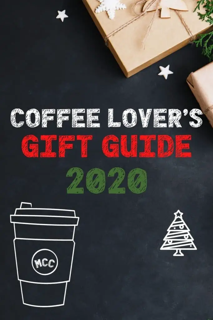 coffee lover's gift guide pinterest graphic