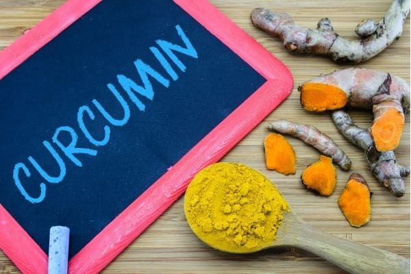 curcumin sign and turmeric spice