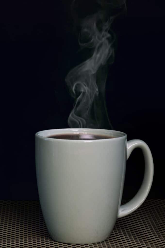 warm mug of coffee